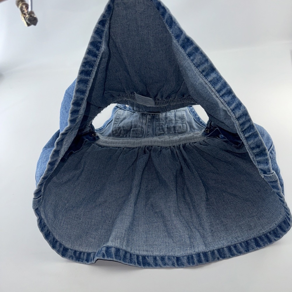 Vintage Denim Arizona Jumper 12 Mo Teddy Bear Buckle Light Blue Baby Toddler - Picture 7 of 8